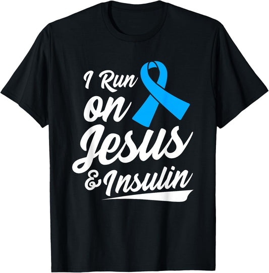 Diabetes Awareness Type 1 2 - Diabetic T1D T2D T-Shirt - T-Shirt | Black