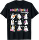 OT Occupational Therapy Halloween Retro Ghost OT Halloween T-Shirt - T-Shirt | Black