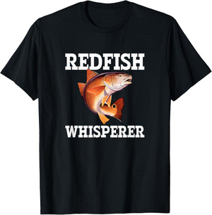 Redfish Whisperer, red drum redfish T-Shirt - T-Shirt | Black