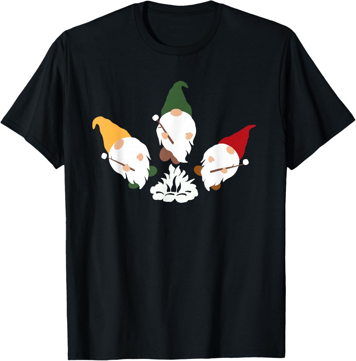 Gnome Campfire T-Shirt - T-Shirt | Black