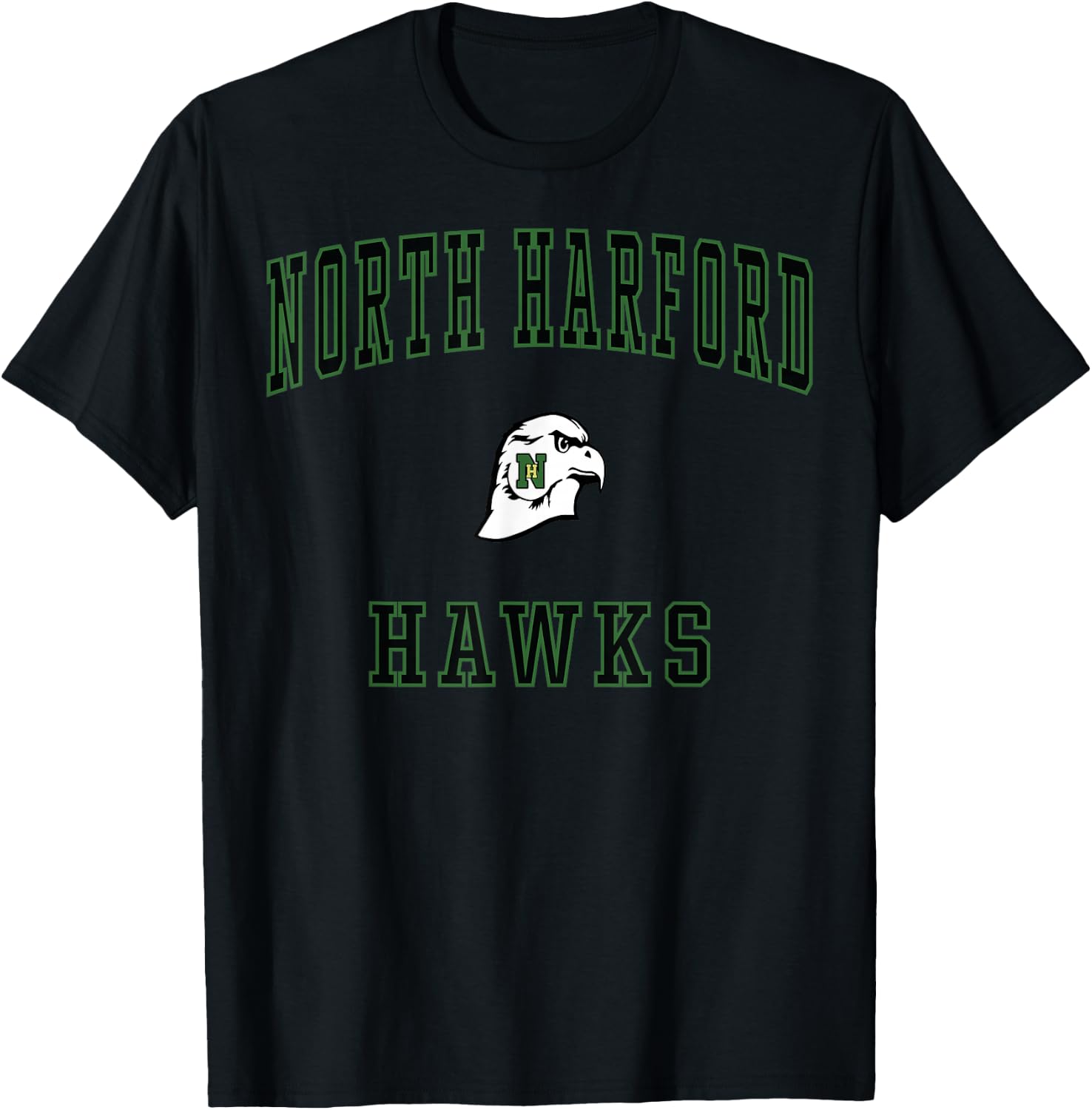 North Harford High School Hawks T-Shirt - T-Shirt | Black