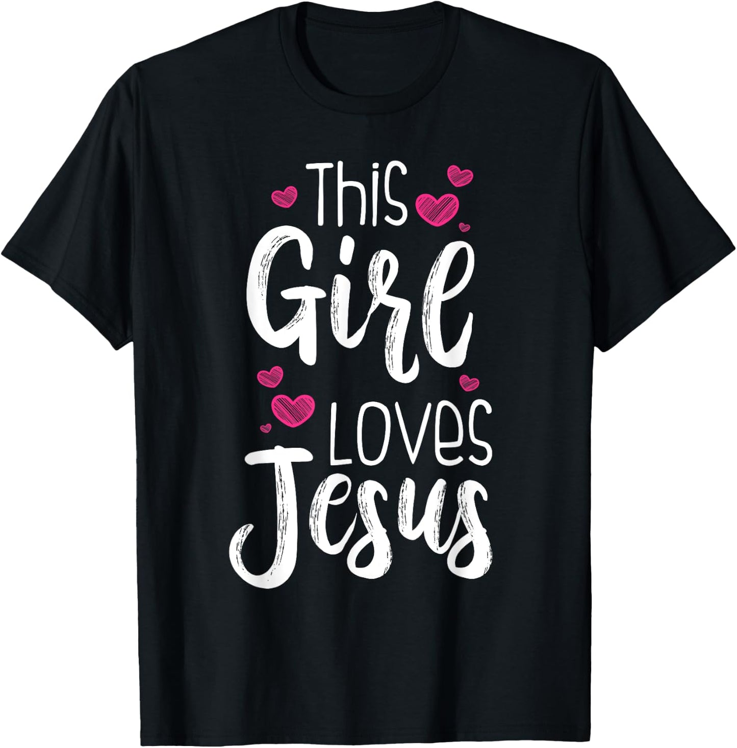 This Girl Loves Jesus Gift Christian Teen Kid Cool Women T-Shirt - T-Shirt | Black