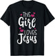 This Girl Loves Jesus Gift Christian Teen Kid Cool Women T-Shirt - T-Shirt | Black