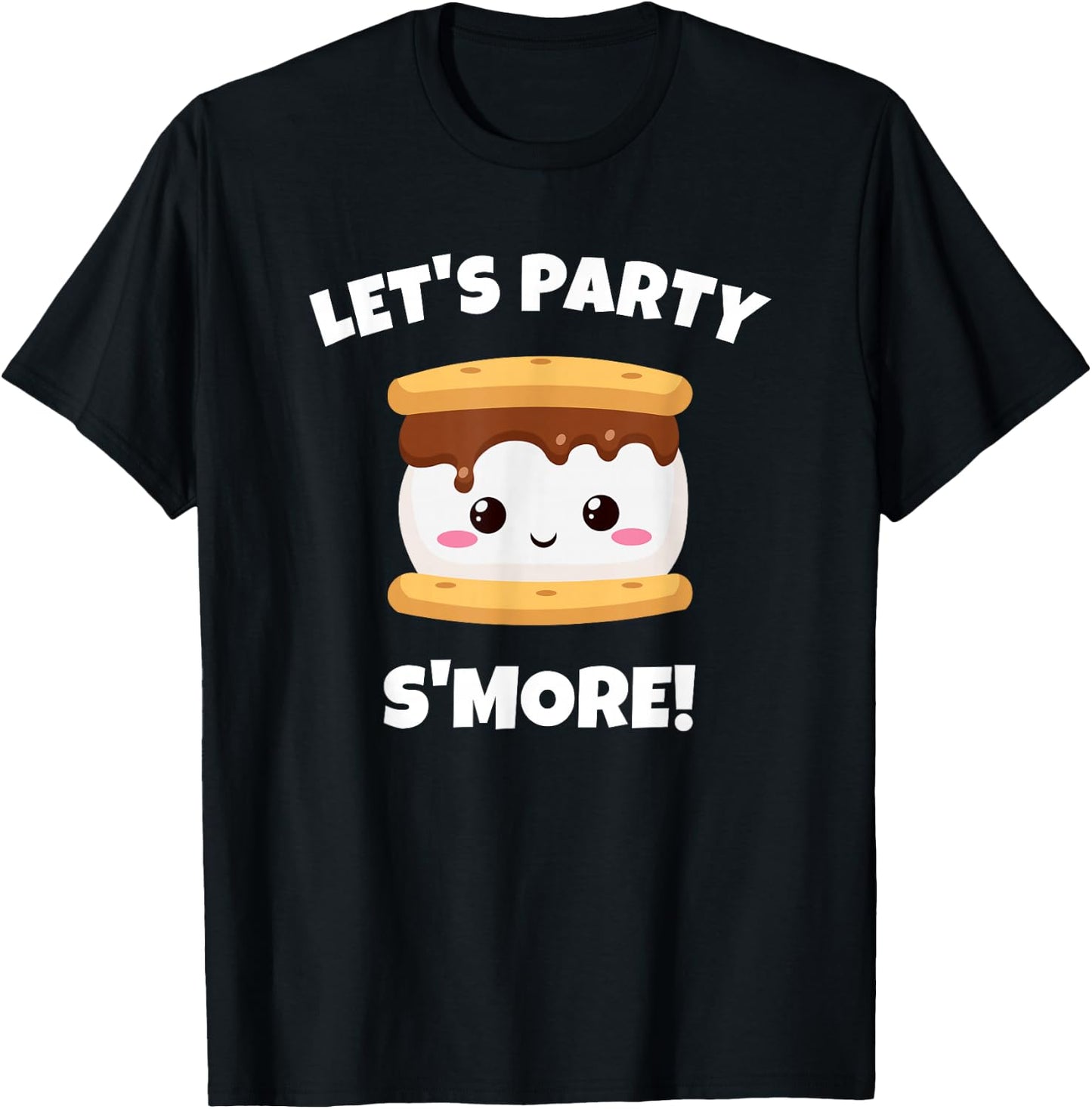 S'mores, Camping, Campfire - Let's Party S'More - Funny T-Shirt - T-Shirt | Black