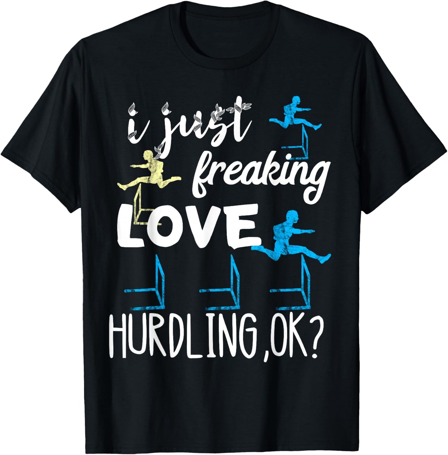 Hurdles Running Light Tathlet Hurdles Hurdles Athletes T-Shirt - T-Shirt | Black