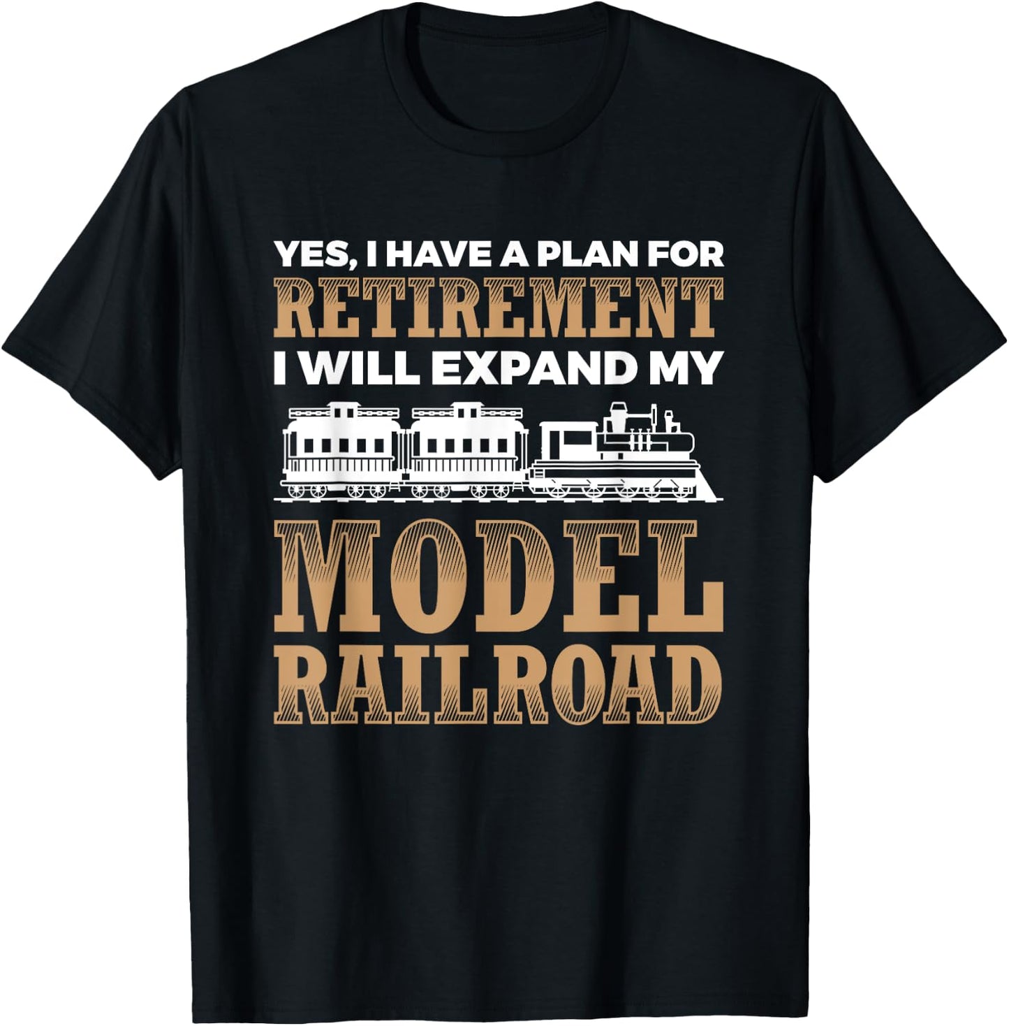 Retirement Plan Model Railroad Trains Locomotive T-Shirt - T-Shirt | Black