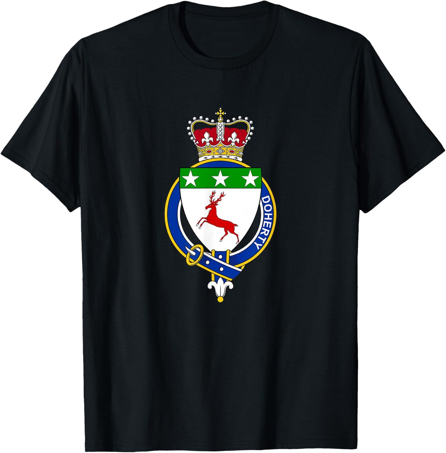 Doherty Coat of Arms - Family Crest T-Shirt - T-Shirt | Black