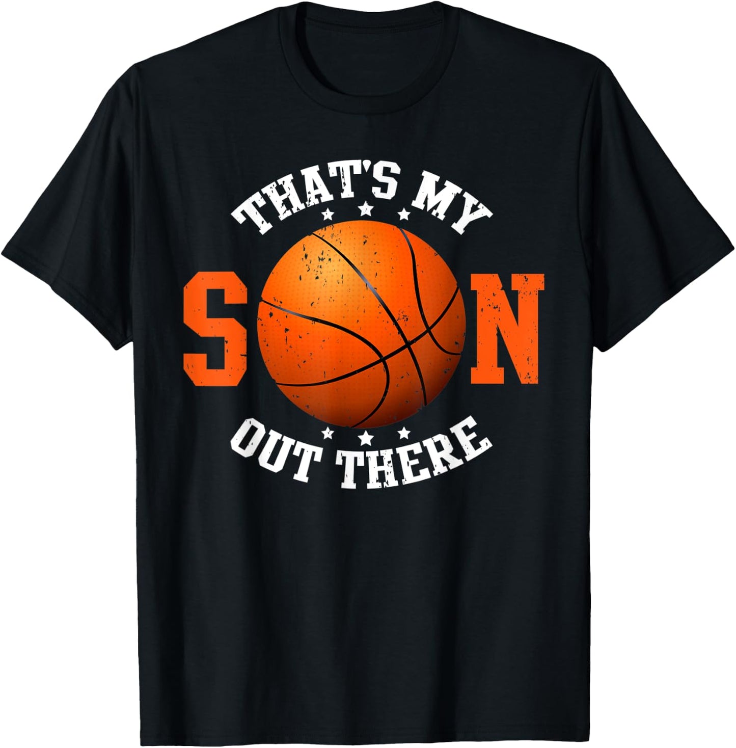 That's My Son Out There Basketball Gifts for Mom Dad Funny T-Shirt - T-Shirt | Black