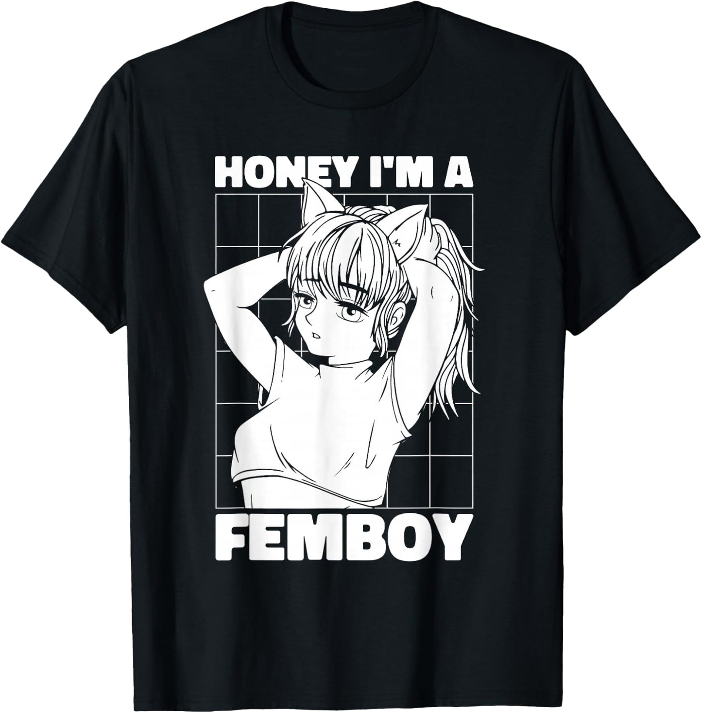 Manga Kawaii Cosplay Otaku - Japanese Japan Femboy Anime T-Shirt - T-Shirt | Black