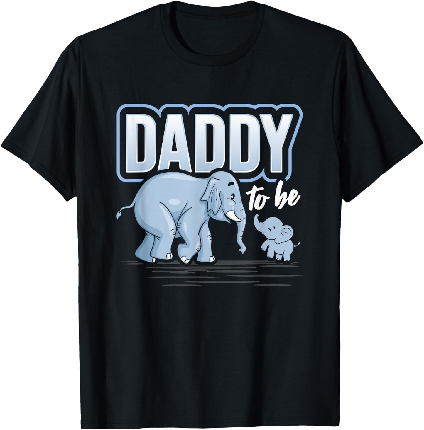 Daddy To Be Elephant Baby Shower Pregnancy Gift Soon To Be T-Shirt - T-Shirt | Black
