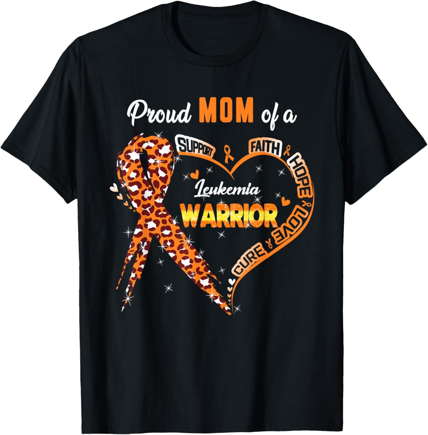 Women Proud MOM Of A Leukemia Warrior T-Shirt - T-Shirt | Black