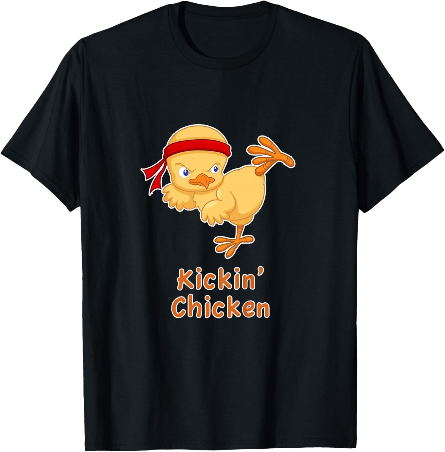 Funny Kids Karate Gift Youth Karate Kickin' Chicken T-Shirt - T-Shirt | Black