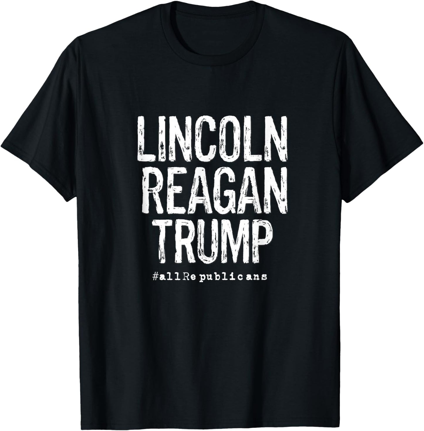 Lincoln, Reagan, Trump - Favorite Presidents T-Shirt - T-Shirt | Black