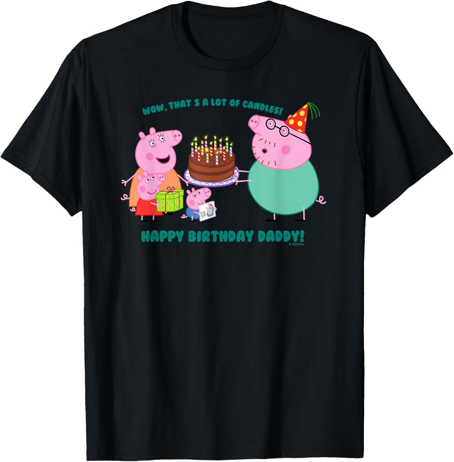 Peppa Pig - Daddy Pig Birthday T-Shirt - T-Shirt | Black