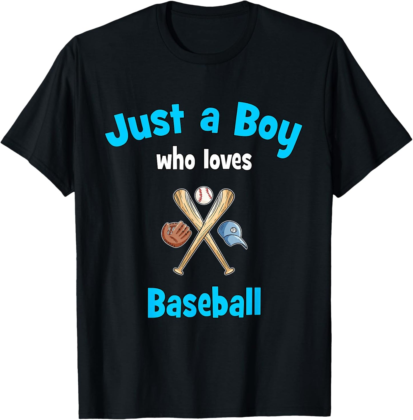 Boys Baseball Shirt | Kids Baseball T-Shirt - T-Shirt | Black