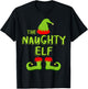 The Naughty Elf Shirt Adult Kids Matching Christmas Elf T-Shirt - T-Shirt | Black
