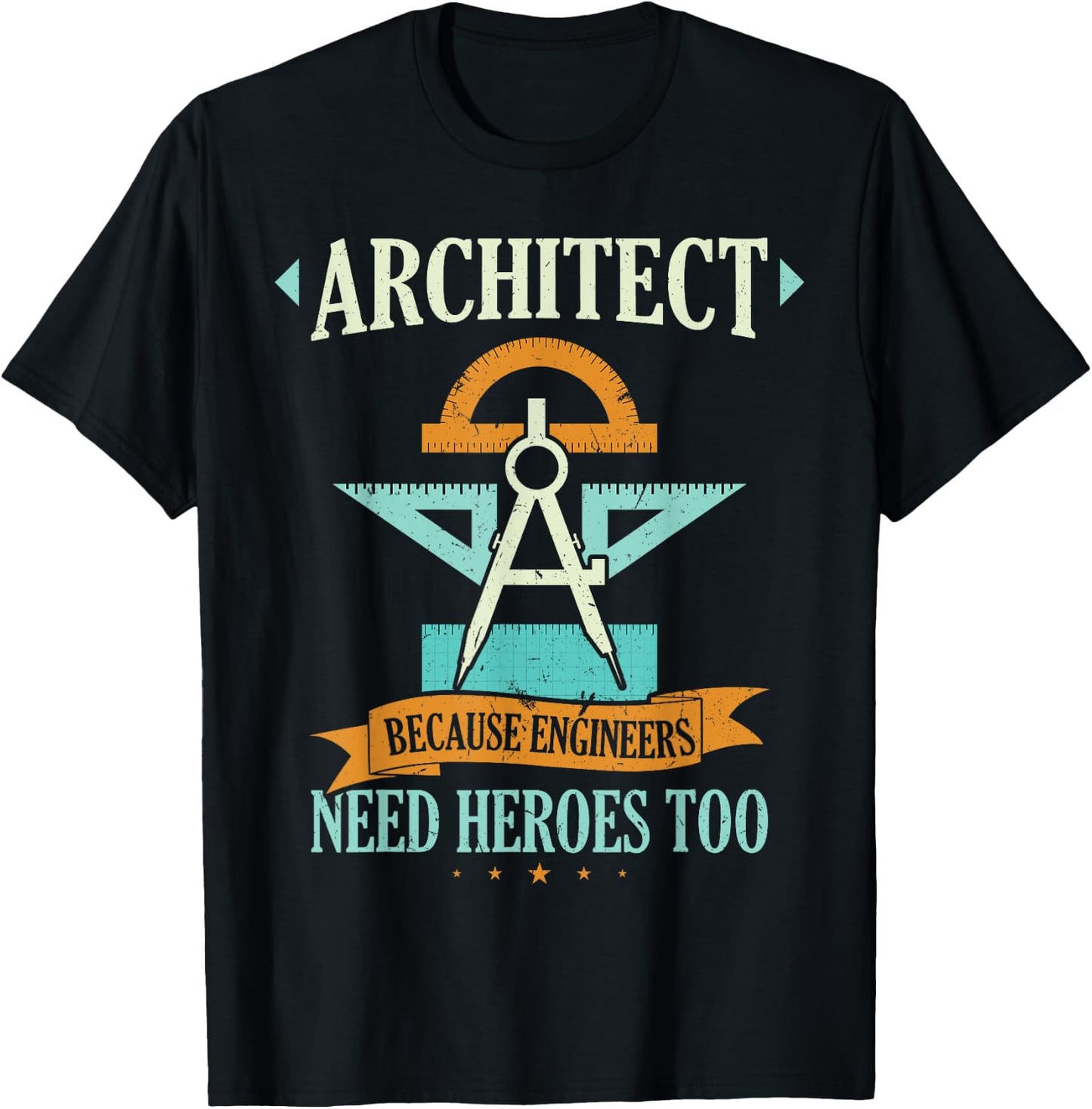 Architect because engineers need heroes too funny architect T-Shirt - T-Shirt | Black