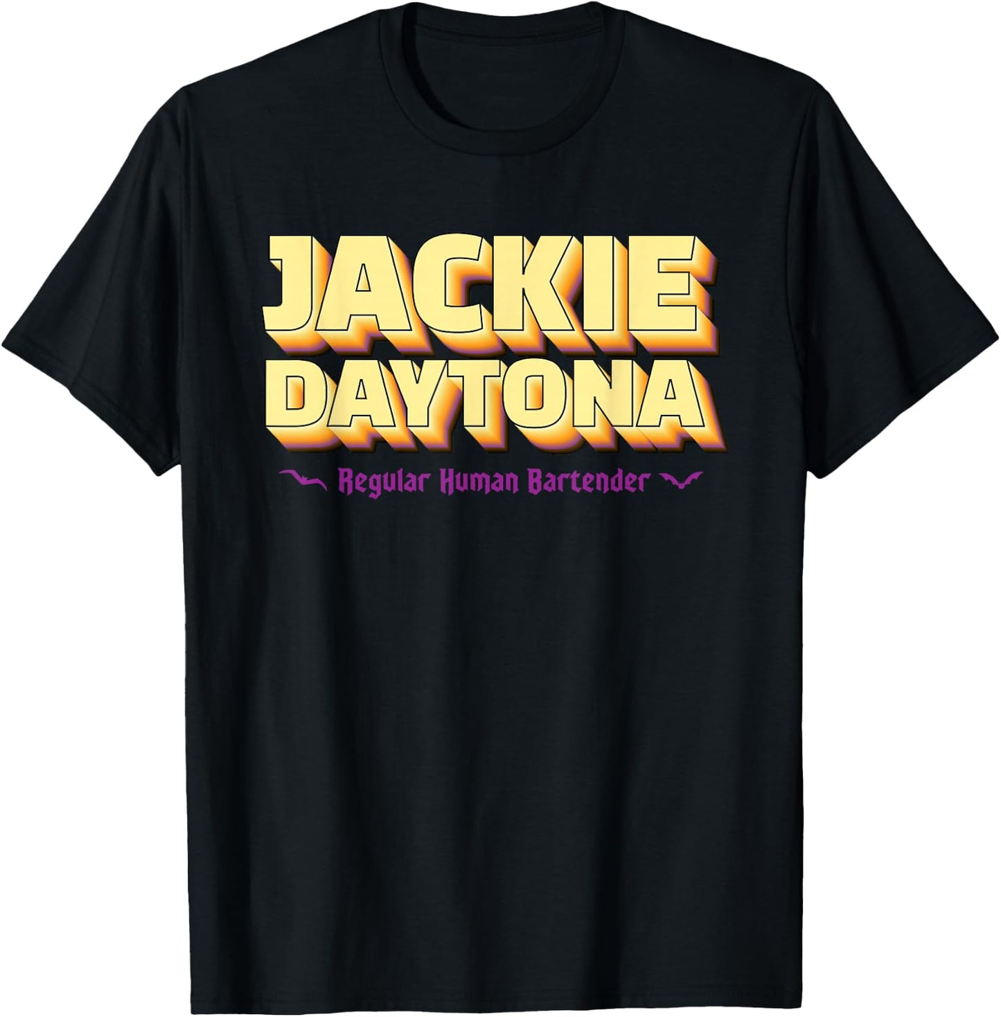 Jackie Daytona Regular Human Bartender Retro Design T-Shirt - T-Shirt | Black