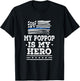 Kids Police Officer PopPop is my Hero T-Shirt - T-Shirt | Black