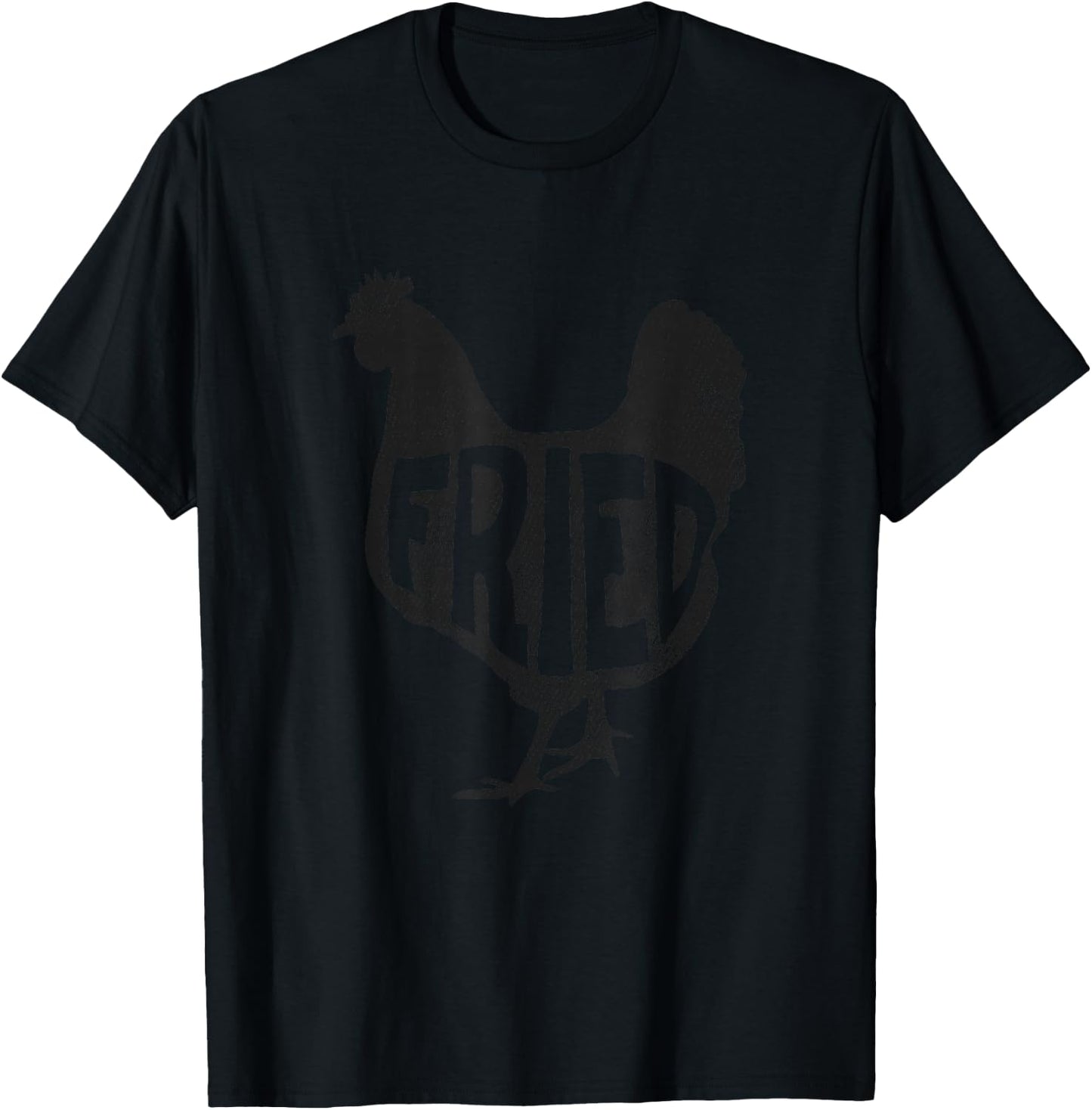 Fried Chicken Funny Graphic T-Shirt - T-Shirt | Black