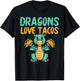 Dragons Love Tacos Cute Cinco De Mayo Mexican Food Kids Boys T-Shirt - T-Shirt | Black