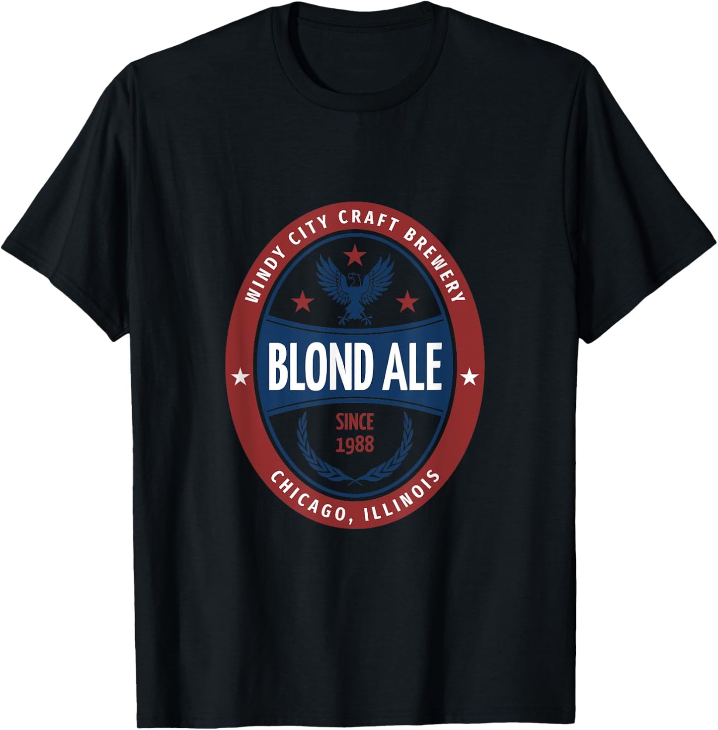Windy City Craft Brewery Blond Ale Meme Novelty Beer Logo T-Shirt - T-Shirt | Black