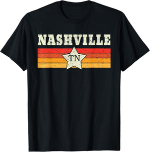 Nashville Retro Vintage Gift Women Kids T-Shirt - T-Shirt | Black