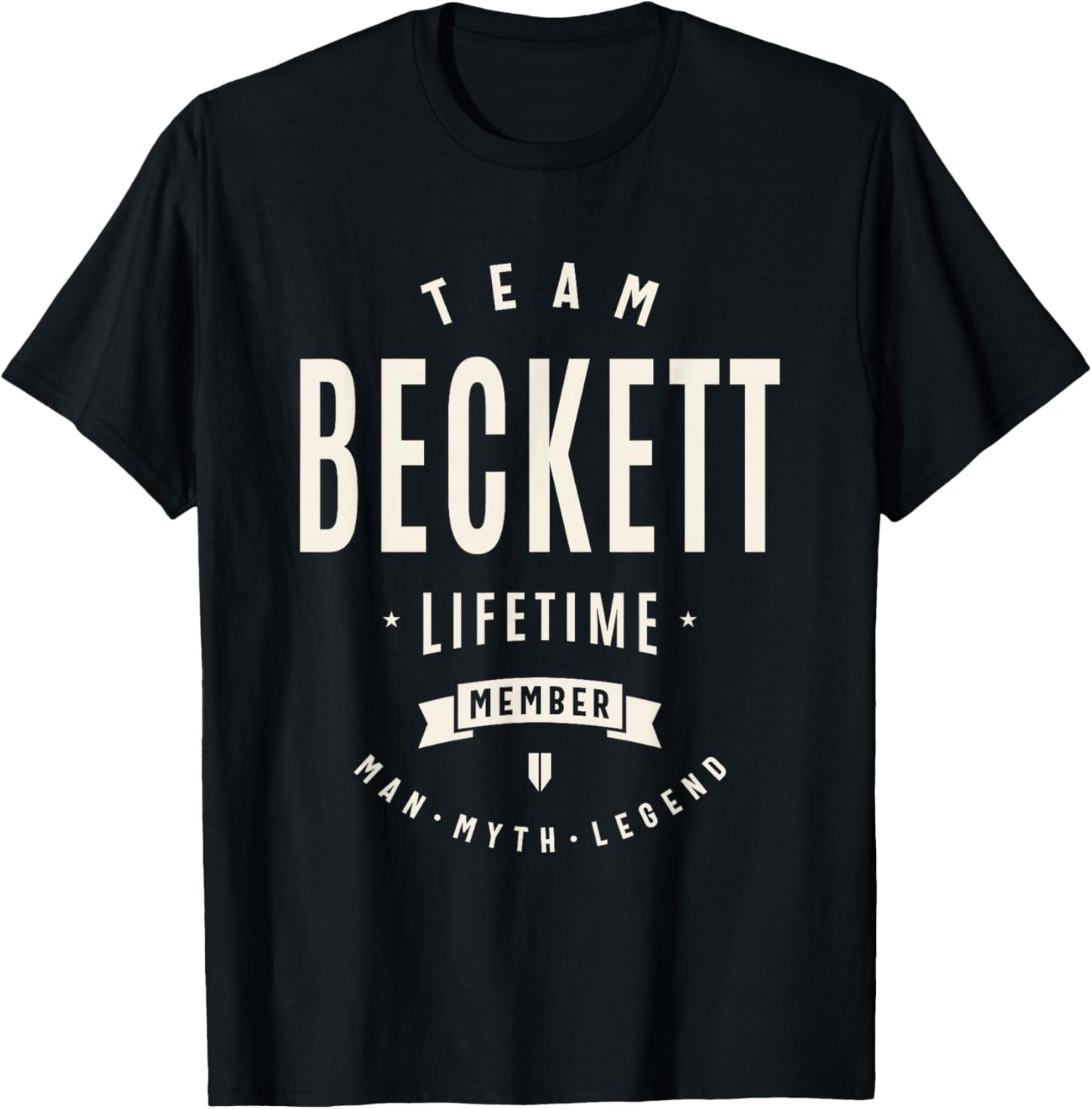 Team Beckett Lifetime Member Funny Name Beckett T-Shirt - T-Shirt | Black