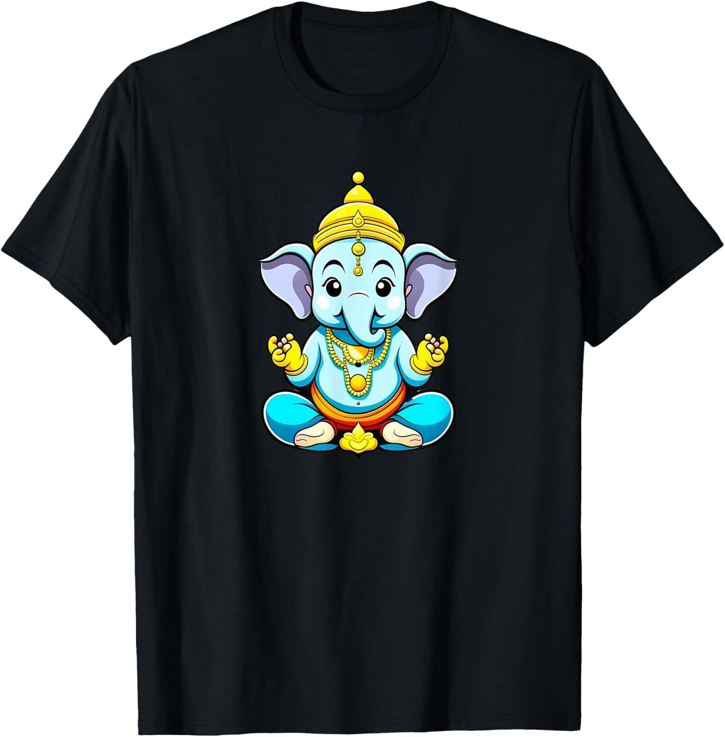 Lord Ganesha Baby Elephant Ganesh Utsav T-Shirt - T-Shirt | Black