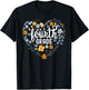 Fourth 4th Grade Floral Heart Back To School Wildflower Girl T-Shirt - T-Shirt | Black