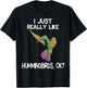 I Just Really Like Hummingbirds Lover Hummingbird Art Love T-Shirt - T-Shirt | Black