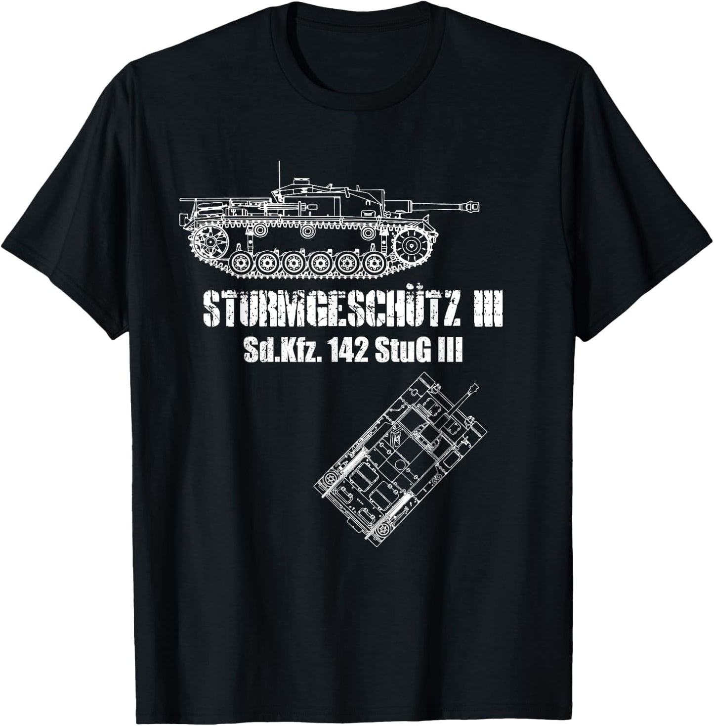 Sturmgeschutz III StuG 3 tank German Wehrmacht SdKfz 142 T-Shirt - T-Shirt | Black