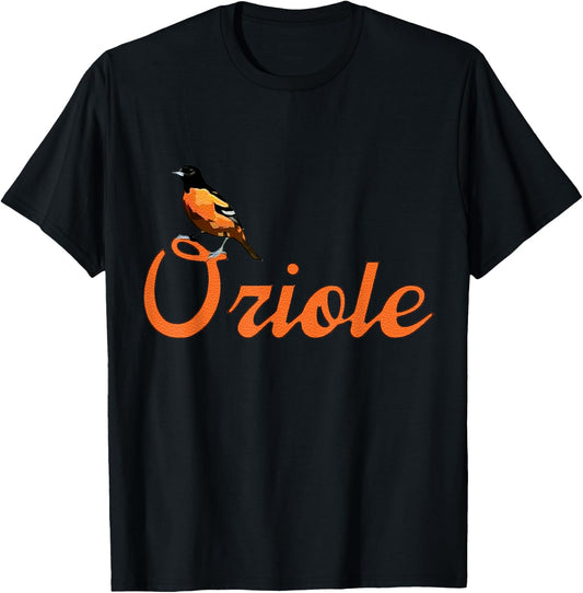 'Vintage Oriole Bird' Baltimore Favorites T-Shirt - T-Shirt | Black