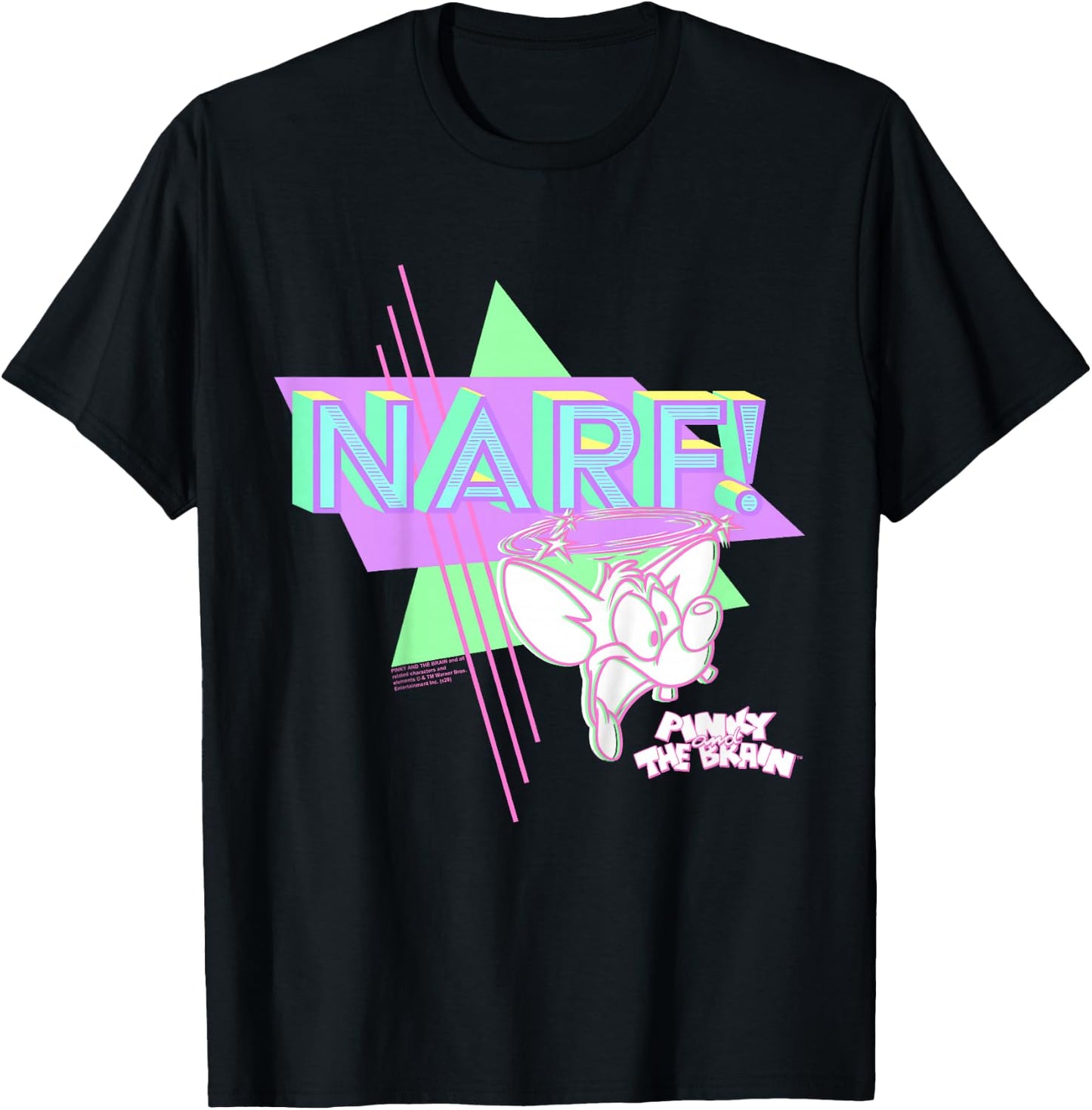 Pinky And The Brain Pinky Narf Neon T-Shirt - T-Shirt | Black