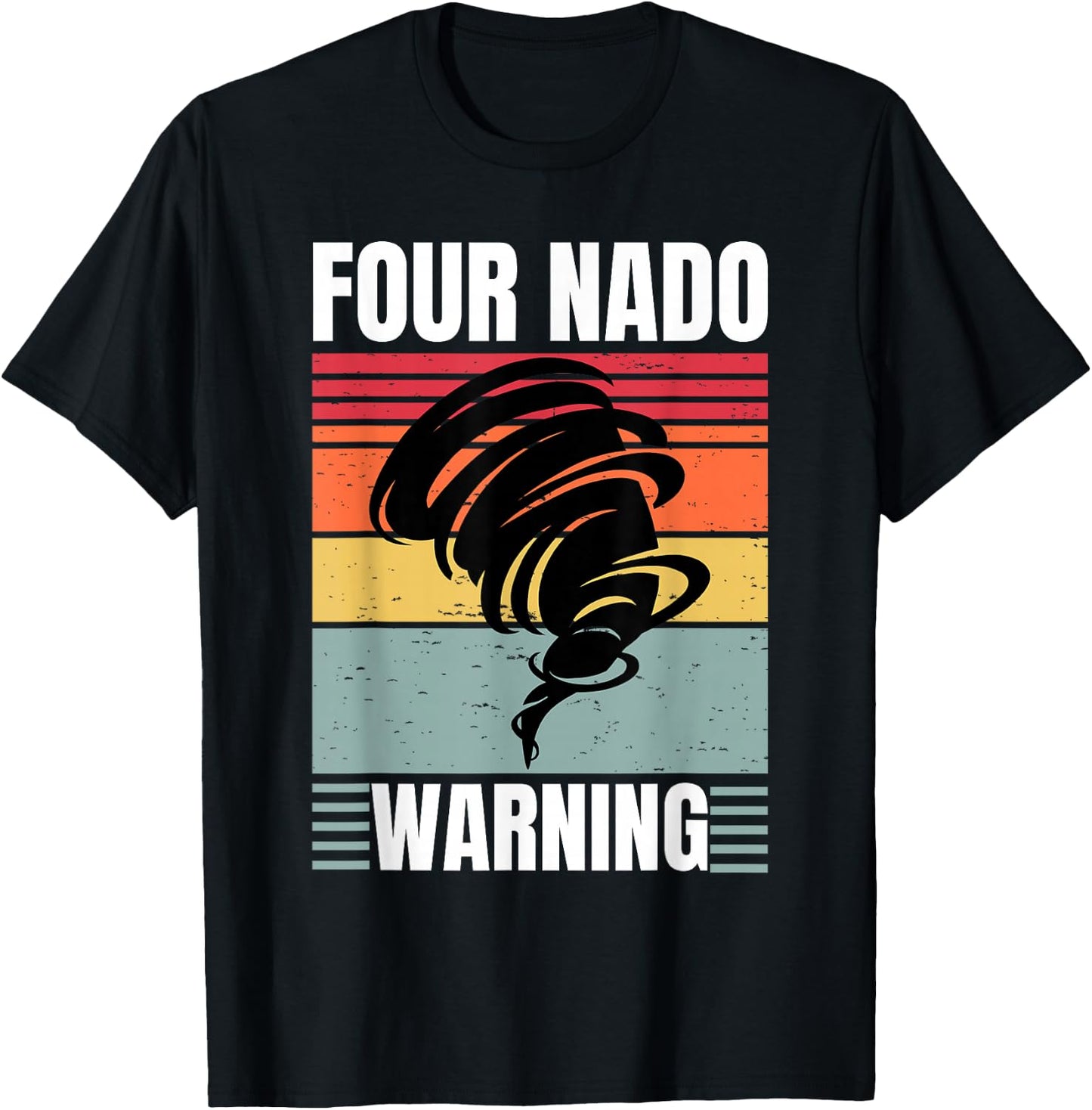 Four Nado Fournado 4th Birthday 4 Years Old Kids Boys girls T-Shirt - T-Shirt | Black