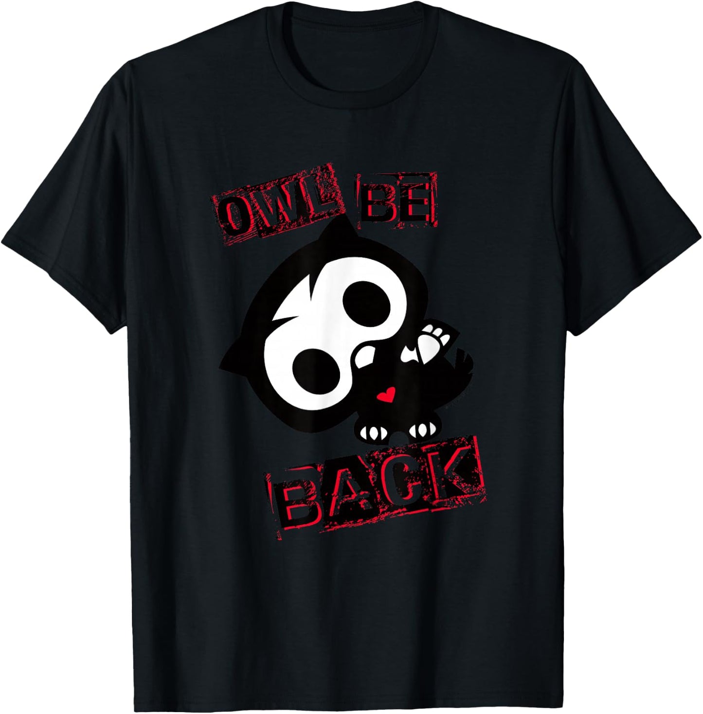 Skelanimals Oliver Owl Be Back Distressed Stencil Logo T-Shirt - T-Shirt | Black