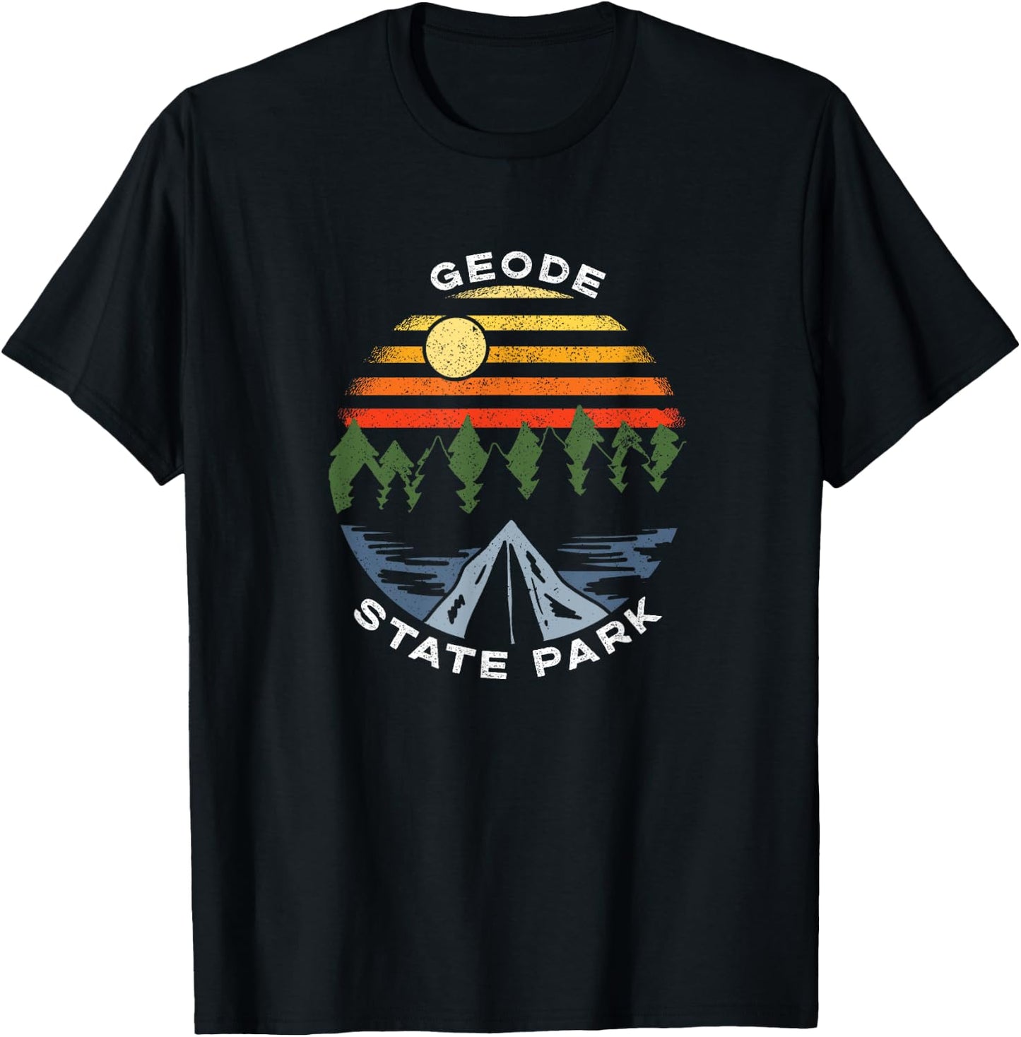 Geode State Park Iowa Forest Camping Vacation T-Shirt - T-Shirt | Black