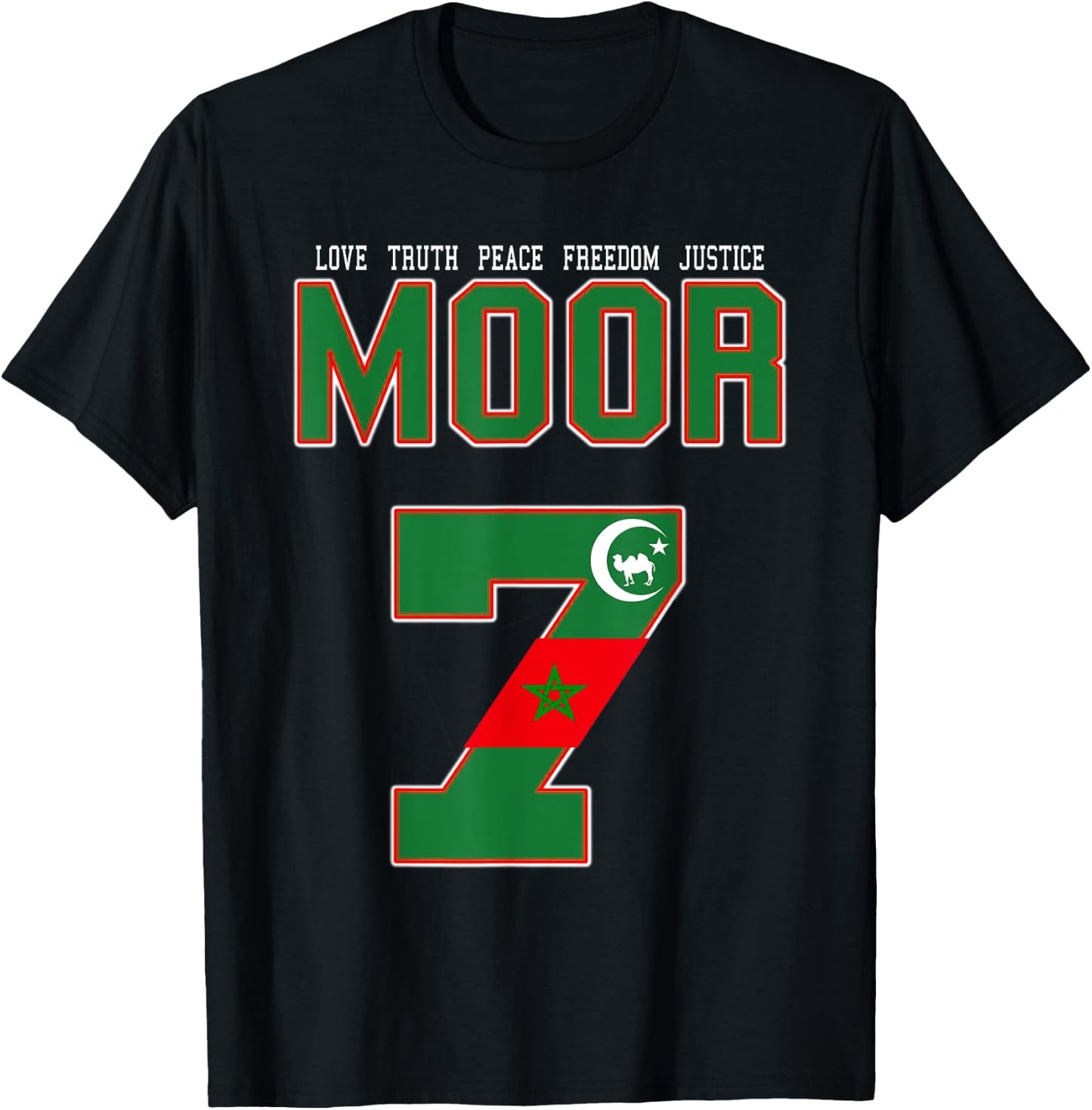 Moorish American 7 T-Shirt - T-Shirt | Black