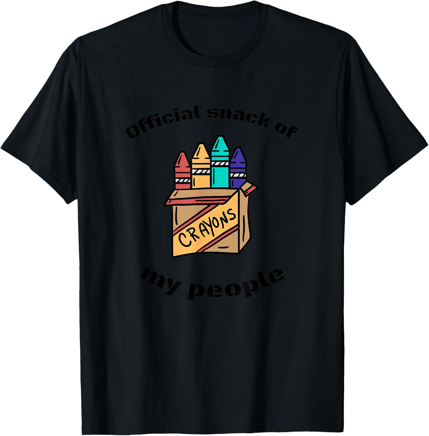Crayon snack shirt T-Shirt - T-Shirt | Black