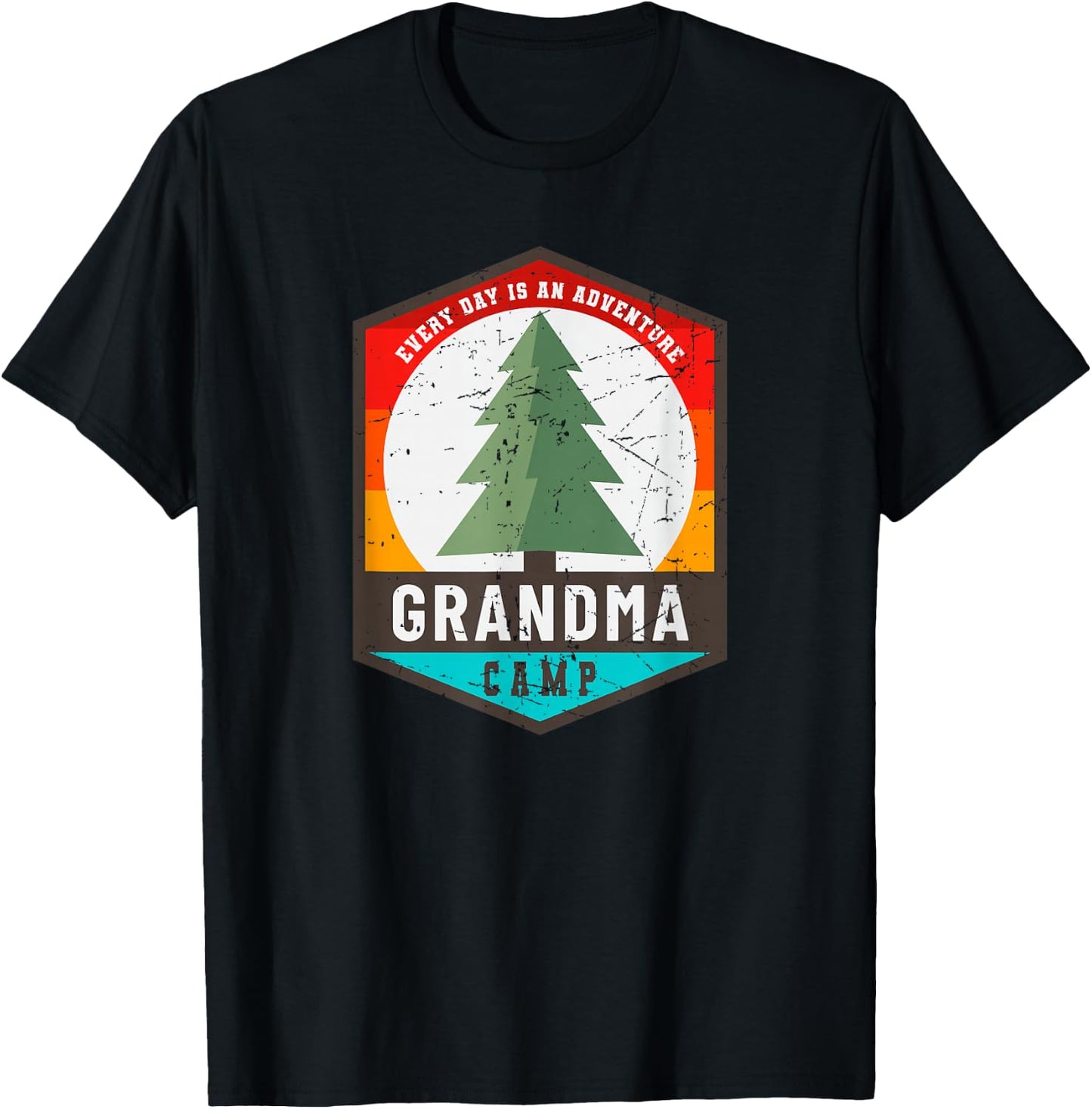 Fun Grandma Camp Every Day Is An Adventure Matching Family T-Shirt - T-Shirt | Black
