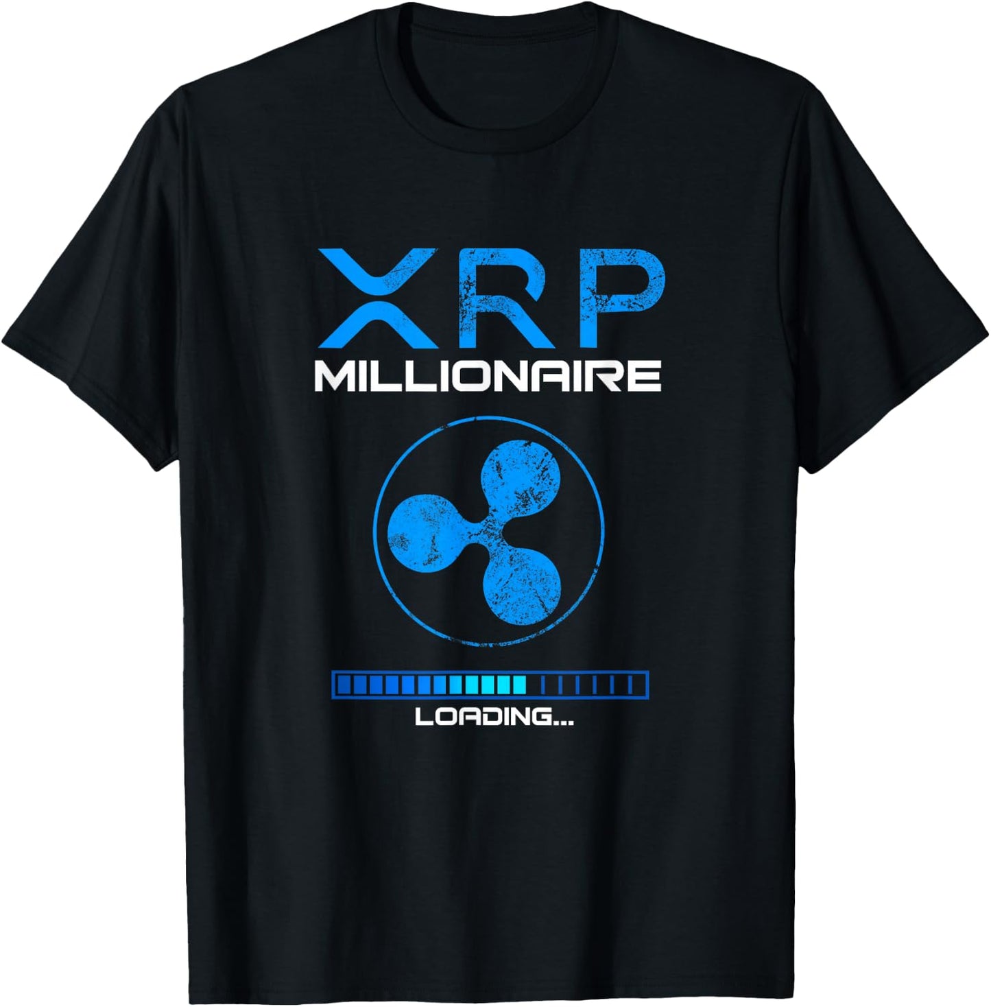 XRP Crypto Millionaire HODL Loading to BULLRUN Ripple Token T-Shirt - T-Shirt | Black
