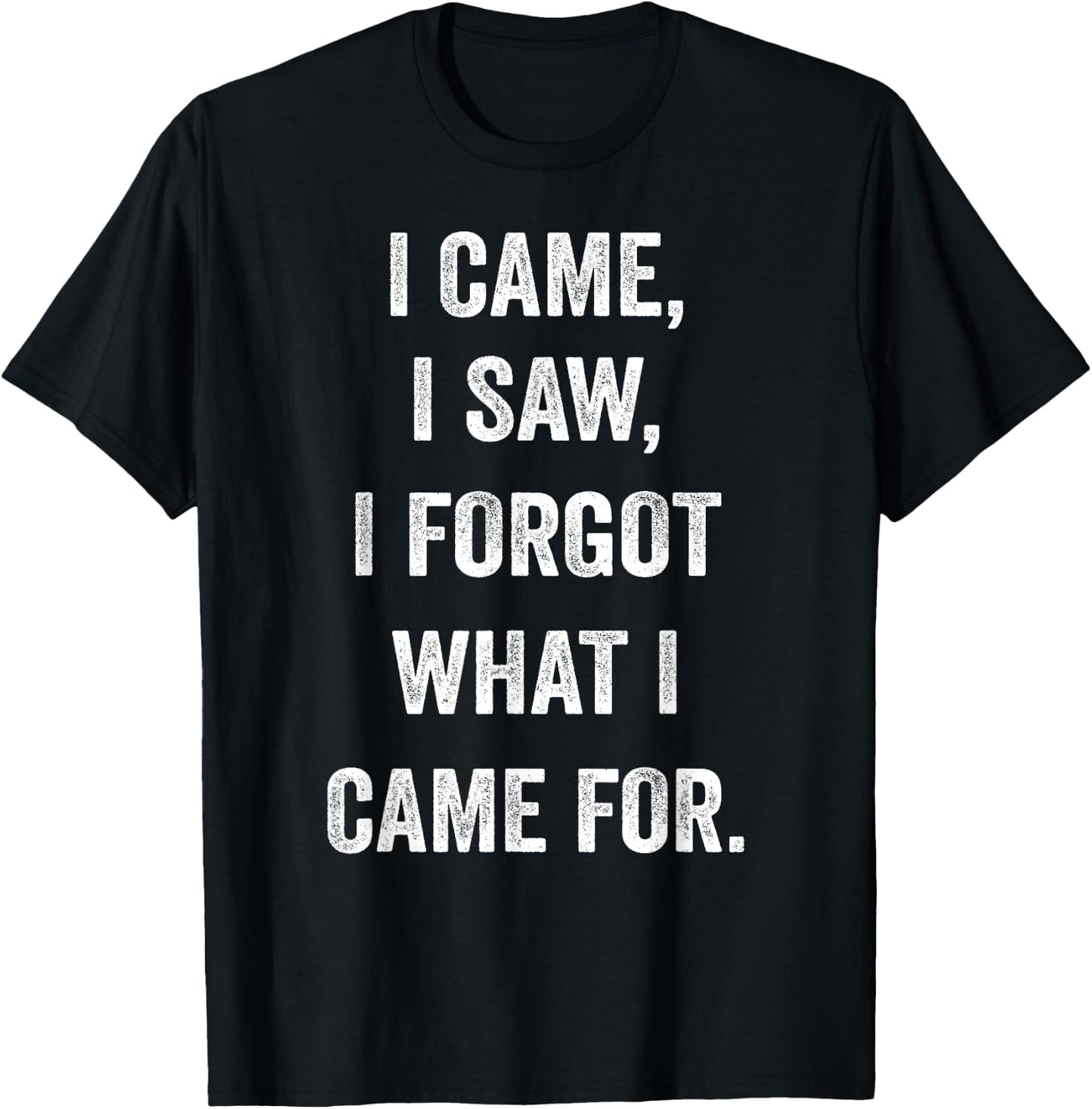 I came, I saw, I forgot what I came for funny novel sarcasm T-Shirt - T-Shirt | Black