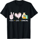 Peace Love Banking Banker Gifts Idea Women T-Shirt - T-Shirt | Black