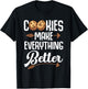 Funny Cookie Lover Art For Kids Men Women Pastry Chef Bakers T-Shirt - T-Shirt | Black