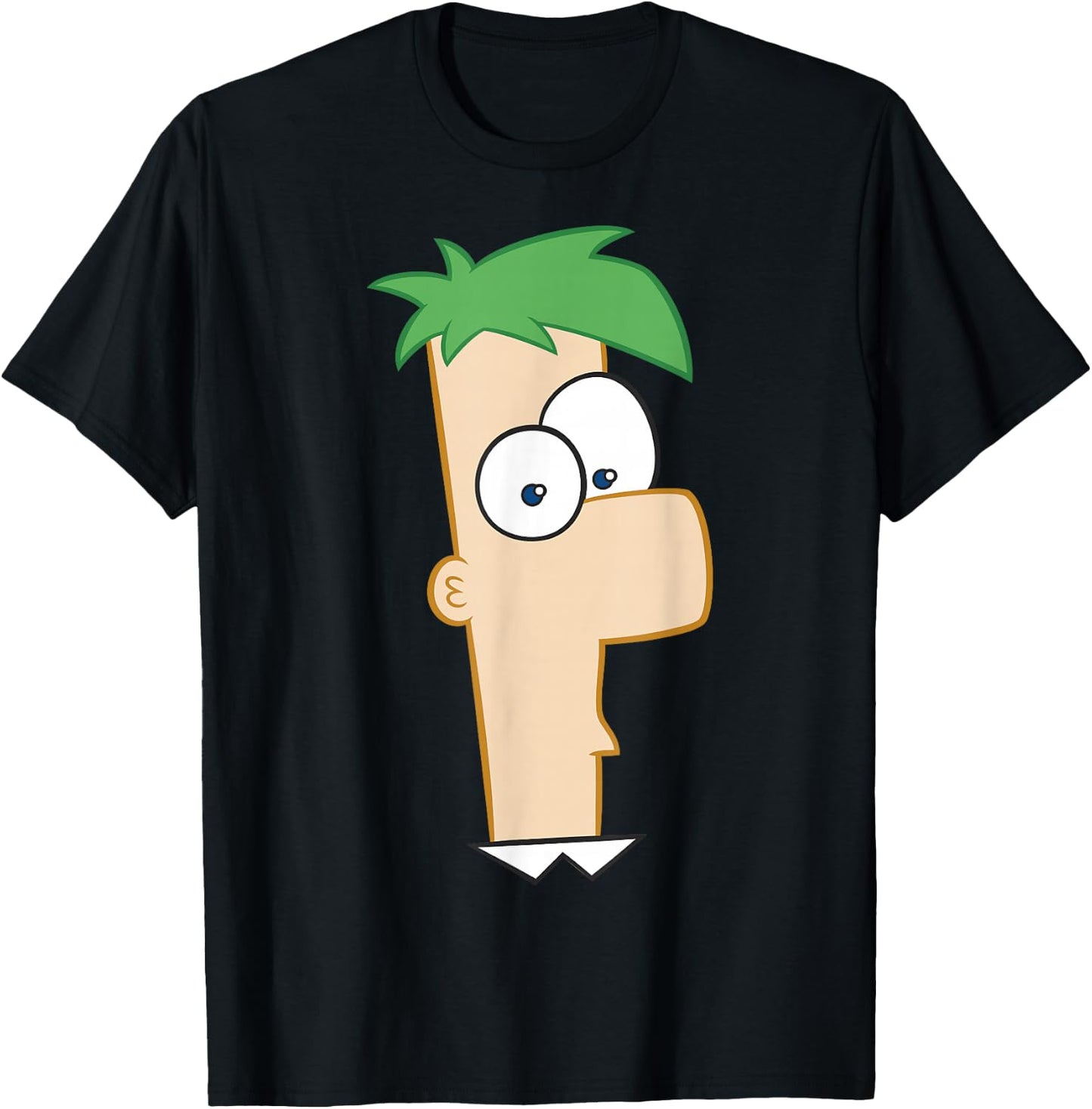 Disney Phineas And Ferb Large Ferb Face T-Shirt - T-Shirt | Black