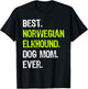 Best Norwegian Elkhound Dog MOM Ever Dog Lovers T-Shirt - T-Shirt | Black