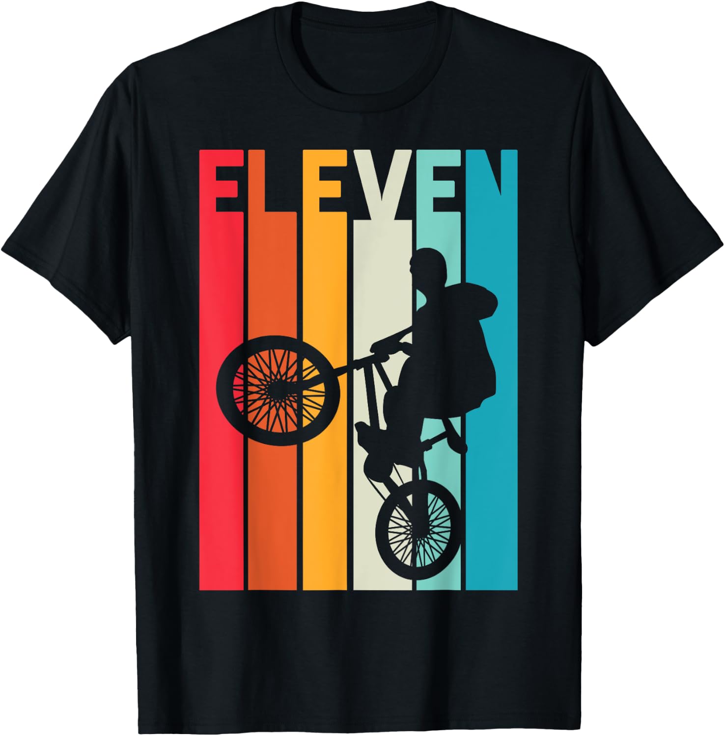 11 Year Old BMX Birthday Gift Party Boys Dirt Biking 11th T-Shirt - T-Shirt | Black