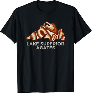 Rockhound Lake Superior Agates Rock Collector Agate Hunting T-Shirt - T-Shirt | Black