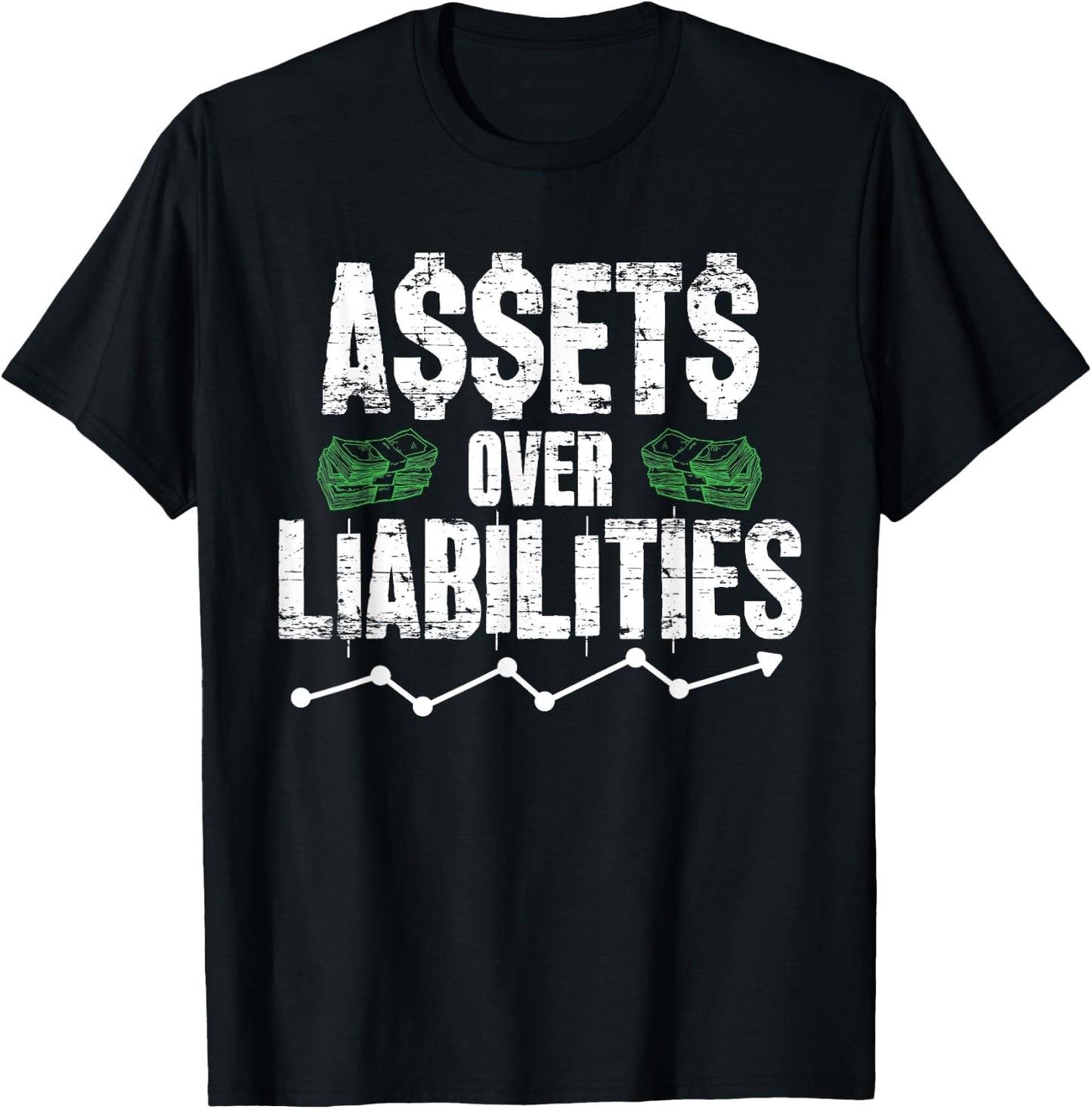Assets Over Liabilities Funny Accounting Gift Accountant CPA T-Shirt - T-Shirt | Black
