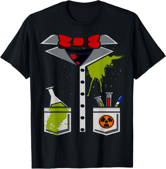 Mad Scientist Costume Halloween Carnival Science Chemistry T-Shirt - T-Shirt | Black